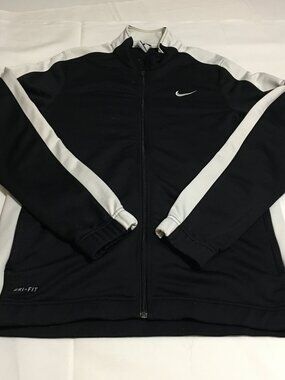 Nike Dri-FIT Men's Large Track Jacket Black Full Zip